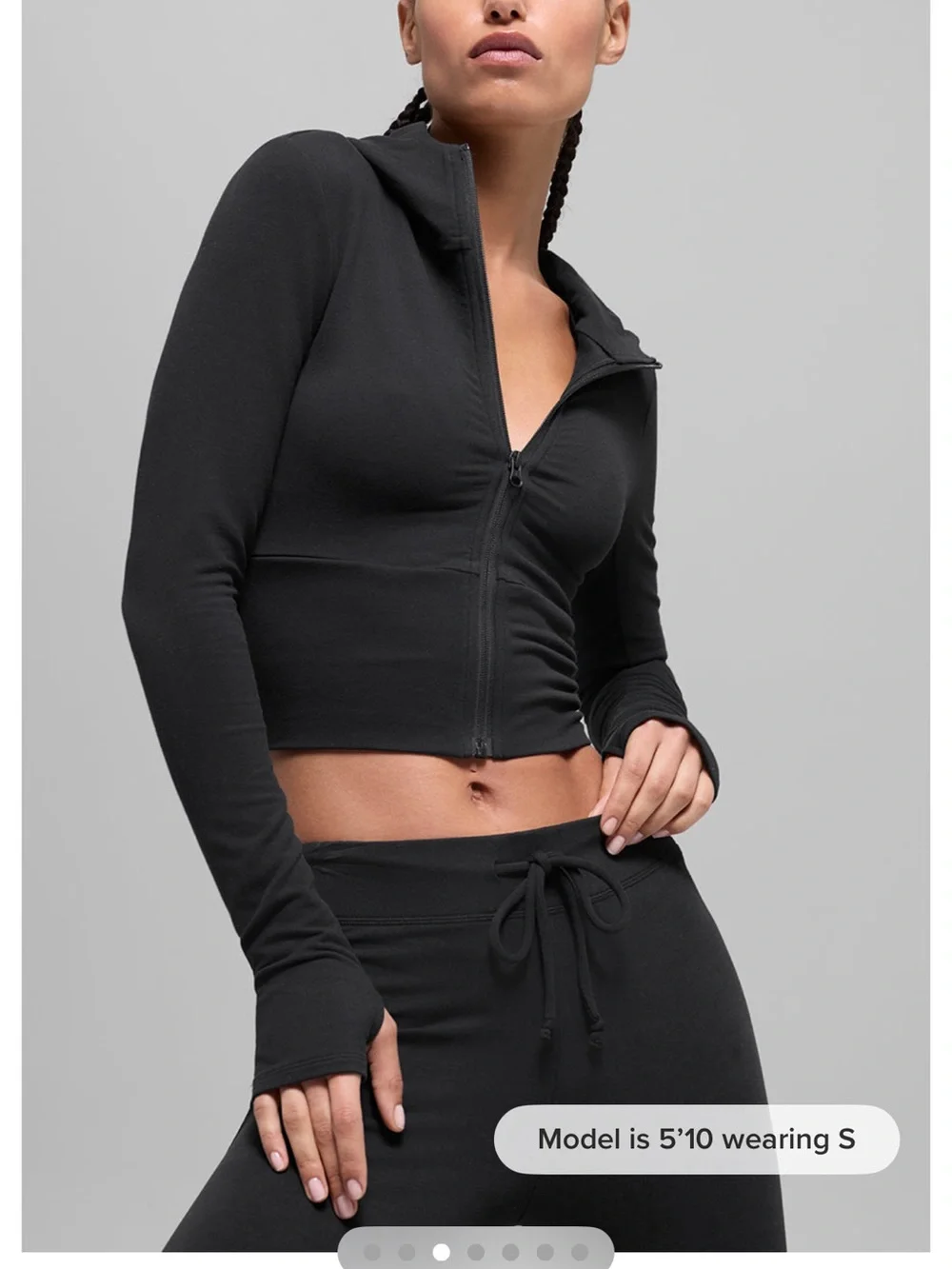 Alo sway full zip hoodie black
